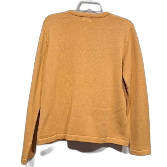 Foxcroft Mustard Yellow Cardigan Shell Buttons 100% Cotton Corpcore Women's S - Picture 3 of 7